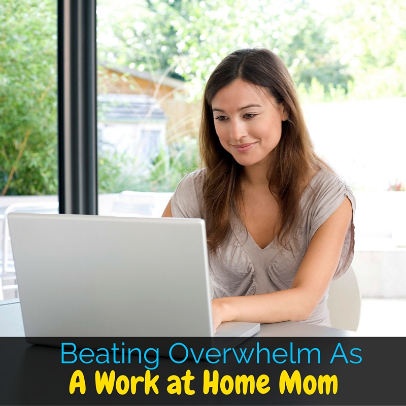 Being a work at home mom is no easy task, but I'm sharing my best tips at beating the overwhelm that so often comes with it!