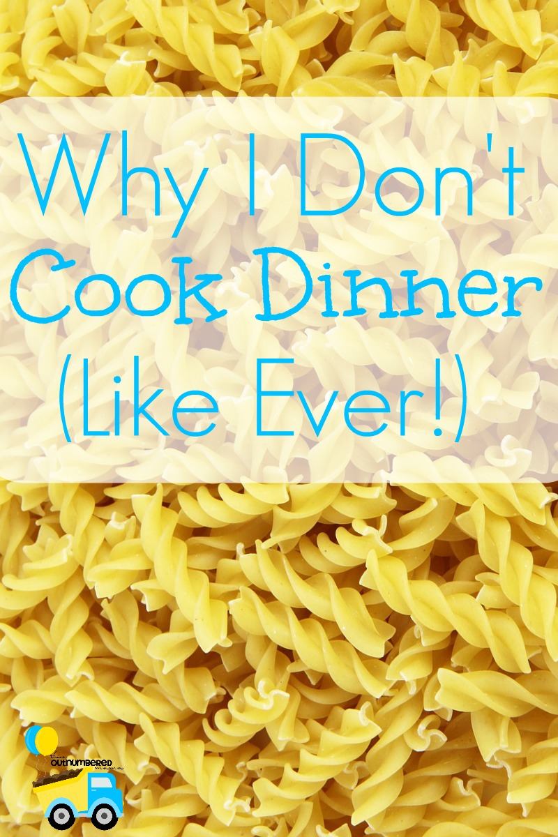 I've been a stay at home mom for two years now and one thing I've never been able to do is cook dinner for the family every night. Now I'm done feeling guilty and sharing why I never (ever) cook dinner!