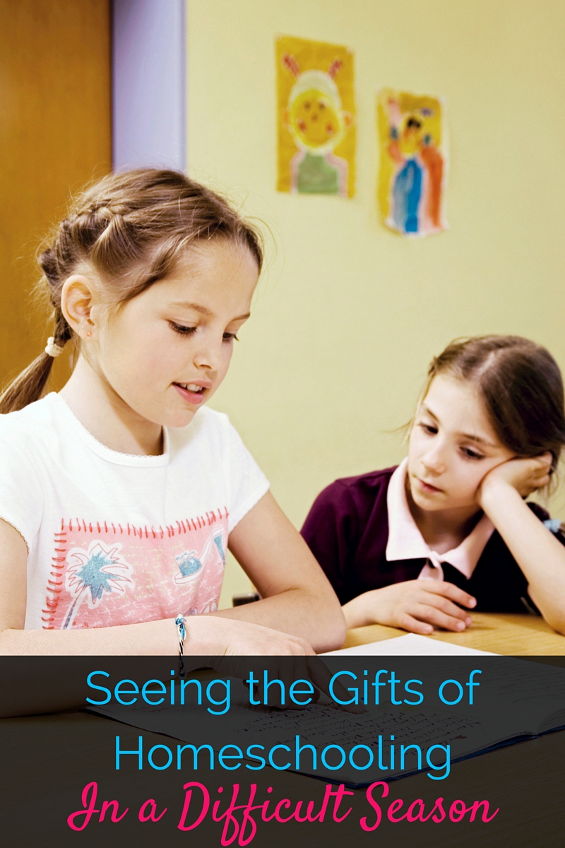 It can be really difficult to see homeschooling as a blessing during a difficult season, but I'm sharing the gifts that help get me through!