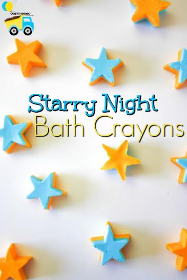 These starry night homemade bath crayons are made with lavender essential oil, so they help your little ones to naturally wind down in the bath before bedtime, making it easier for them to fall asleep! Simple to make and so much fun!