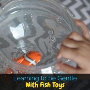 My boys are learning to be gentle with animals with these fun Lil' Fishys fish toys! The boys love them, and I love that they're learning!