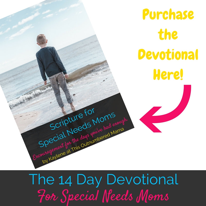Scripture for Special Needs Moms is a 14 day devotional that offers encouragement for special needs moms on the difficult days.