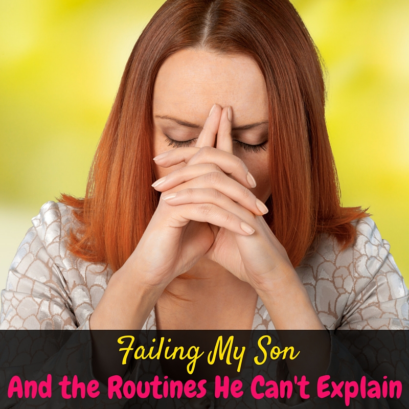As an autism mom I constantly feel like I'm failing my son and the routines he can't explain. I am always accidentally messing them up and it takes a toll!