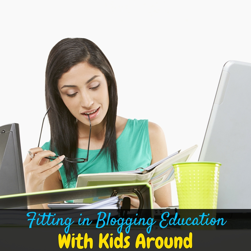 Making time for blogging education with kids around can be really difficult. These are my best tips as a mom blogger of four young homeschooled kids!