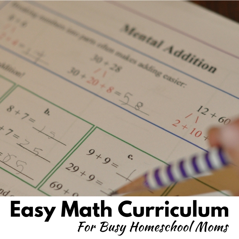 Easy Math Curriculum for Busy Homeschool Moms