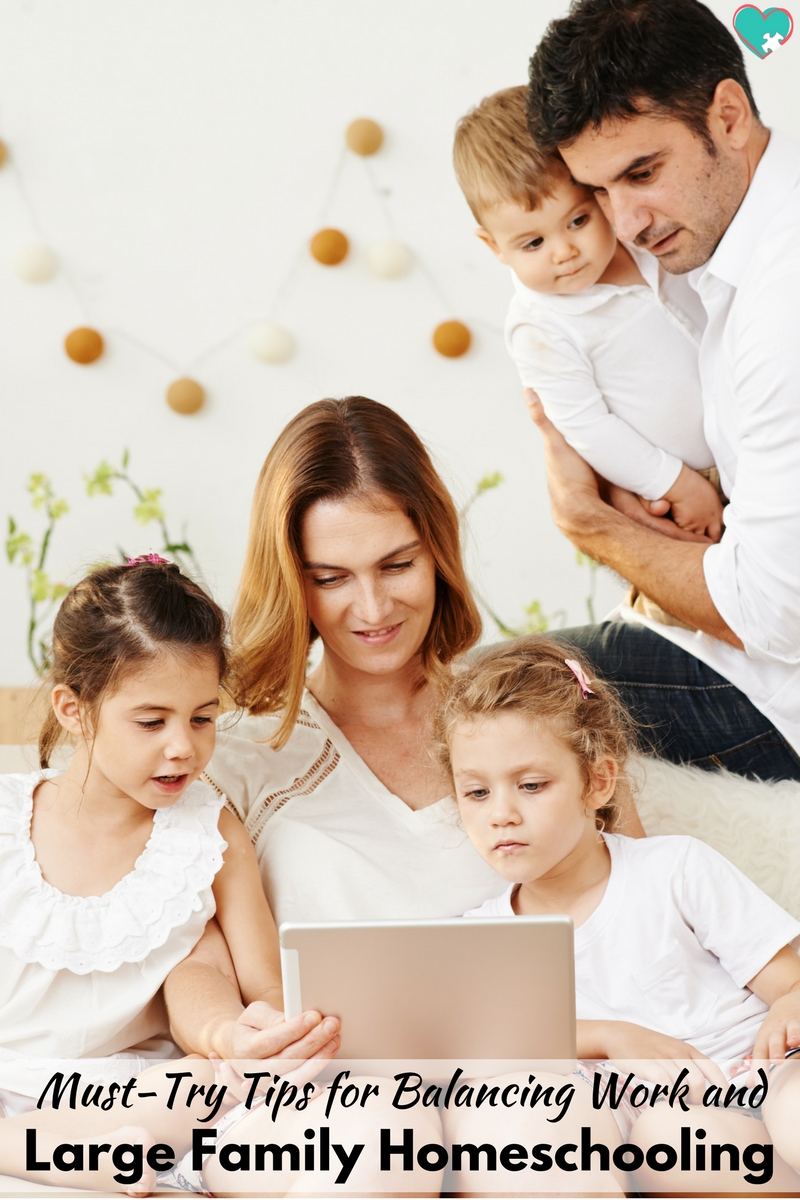 Must-Try Tips for Balancing Work and Large Family Homeschooling