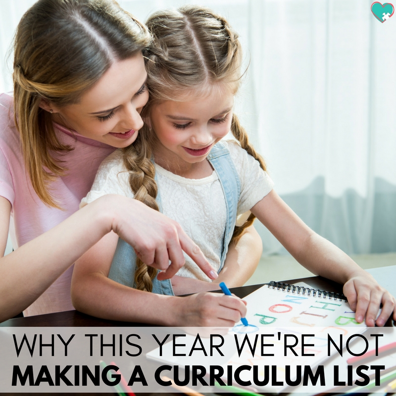 Why We're Not Making a Curriculum List This Year