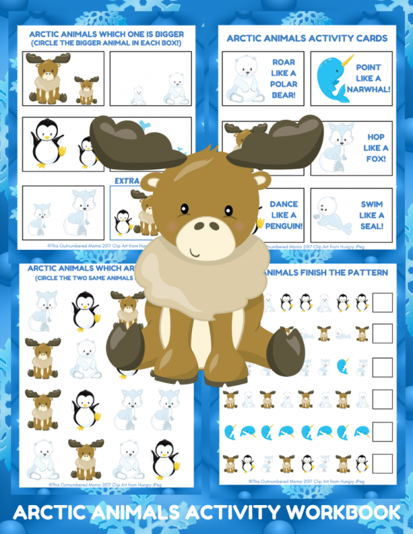 Arctic Animals Activities - 5-day Preschool Activities Workbook for Arctic Animal Unit Studies